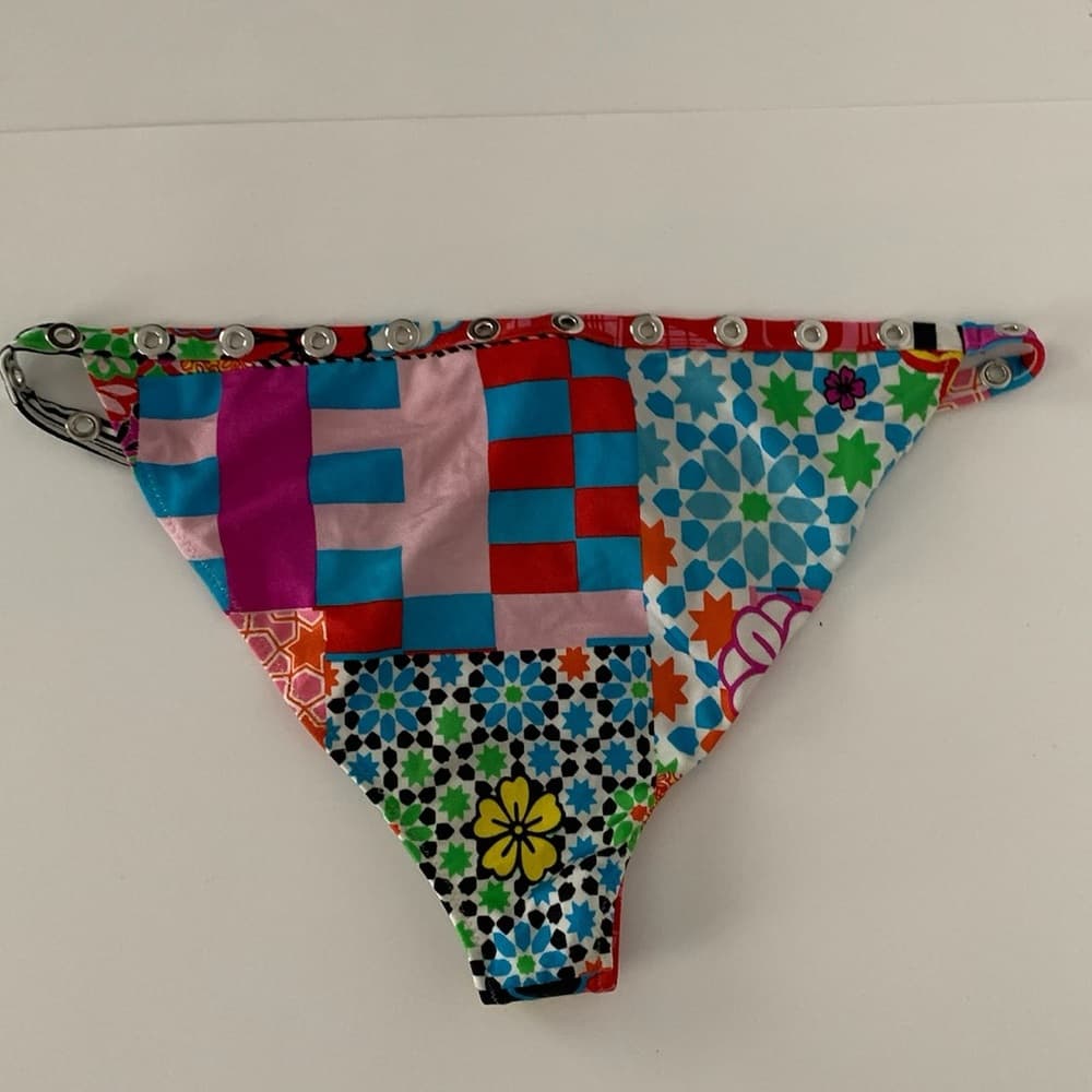 Versace Versus RARE Y2K Grommet Embellished 2 Piece Bikini Set Swimsuit Swimwear - Thumbnail 8