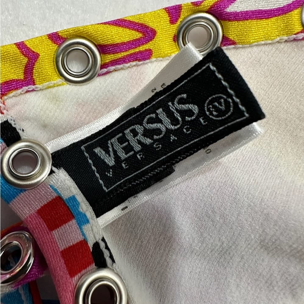 Versace Versus RARE Y2K Grommet Embellished 2 Piece Bikini Set Swimsuit Swimwear - Thumbnail 15
