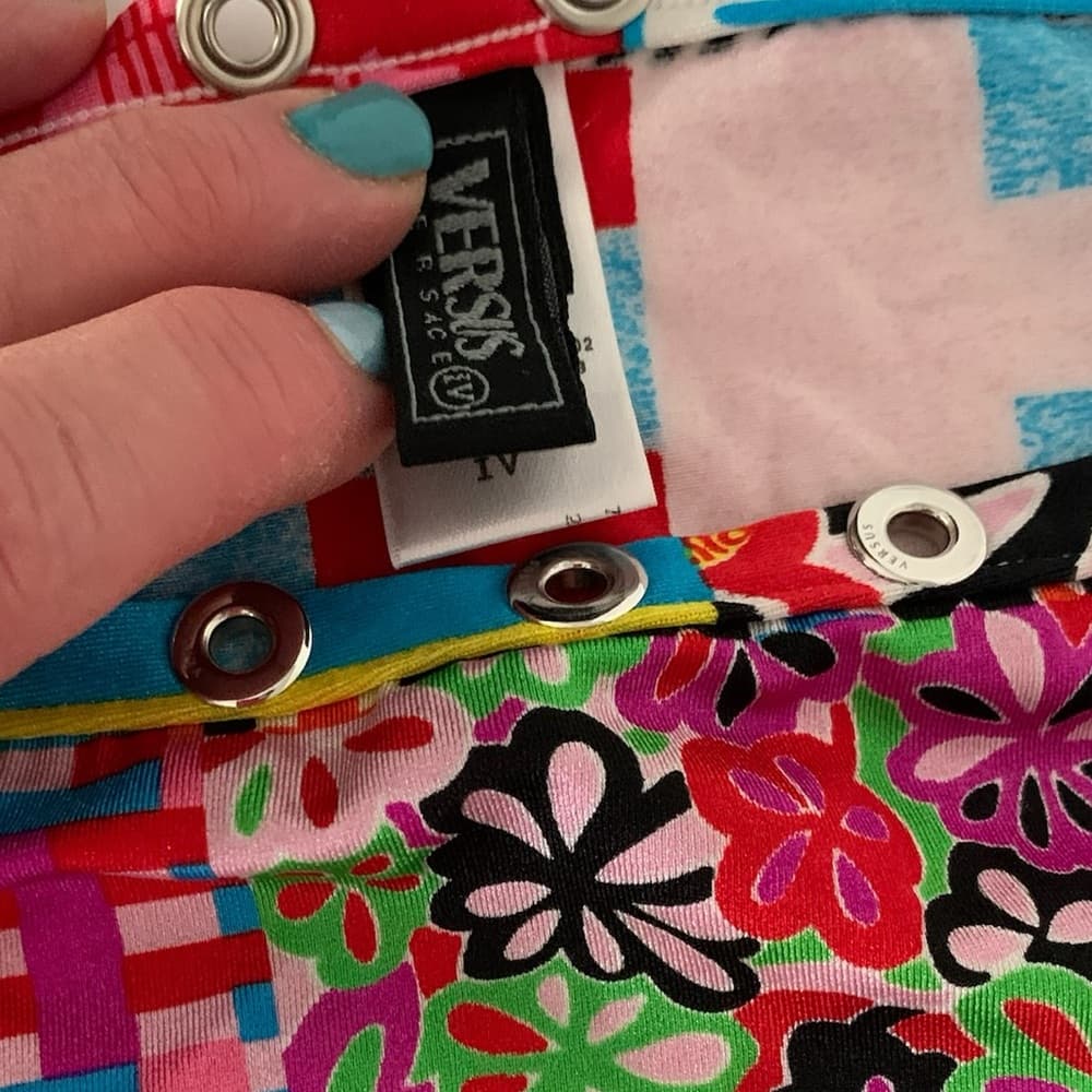 Versace Versus RARE Y2K Grommet Embellished 2 Piece Bikini Set Swimsuit Swimwear - Thumbnail 12