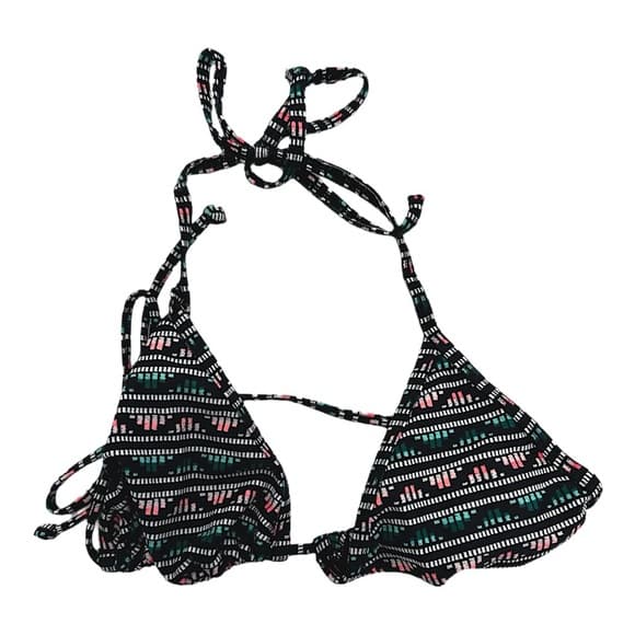 Old Navy Black & MultiColored Aztec Geometric Bikini TOP ONLY - Size Large - Thumbnail 7