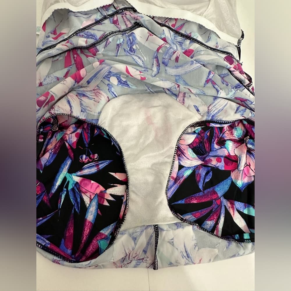 Le Cove Tropical Floral One Piece Swimsuit Size 16 Padded Vintage Resortwear - Thumbnail 8