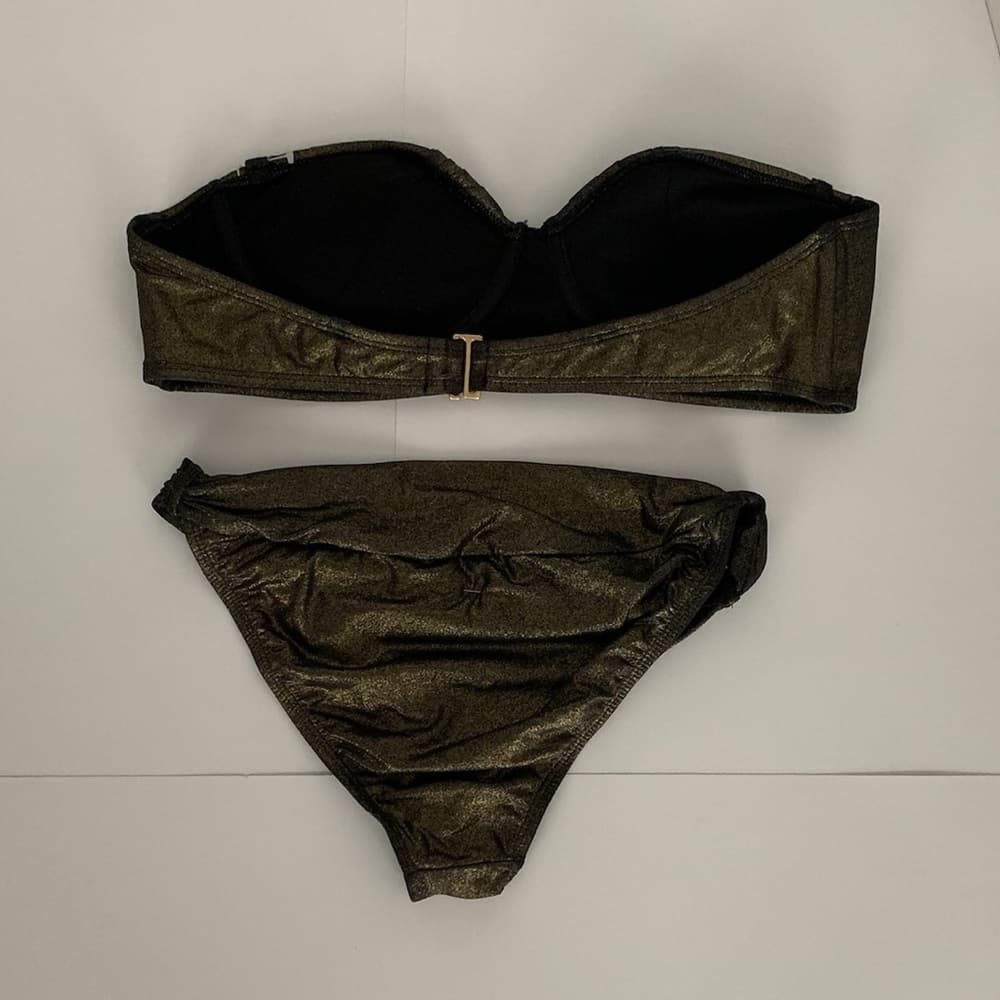 Zac Posen for Target Metallic Gold Bikini Set - Top Size XL / Bottom Size M - Thumbnail 4