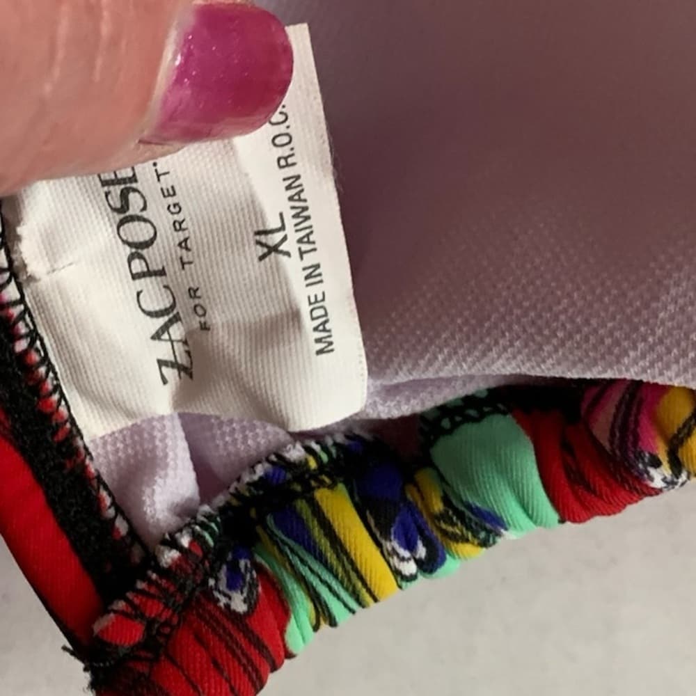 Zac Posen for Target Multi Colored Safety Pin Bikini XL Top Medium Bottom - Thumbnail 9