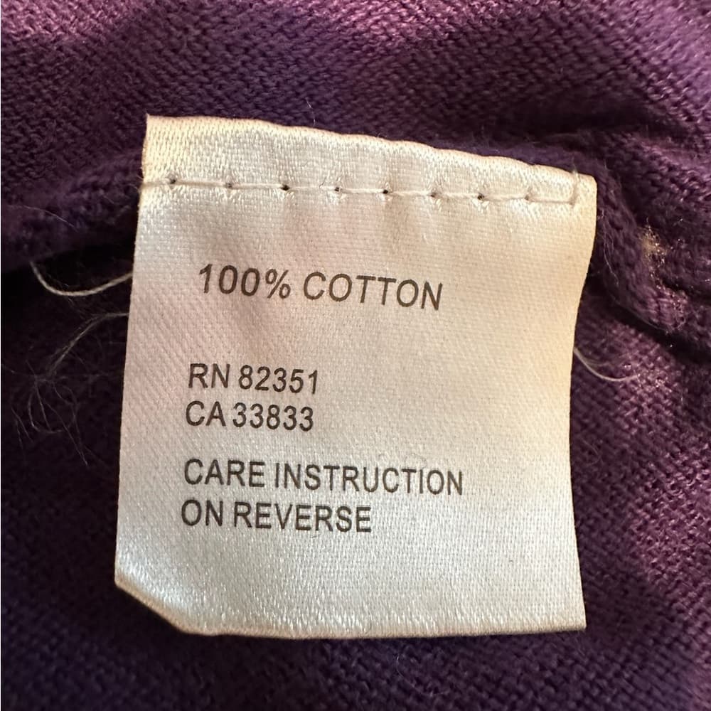Shushu Purple Sweater Knit Top with Jewel Accent Size Small Coastal Dopamine - Thumbnail 6