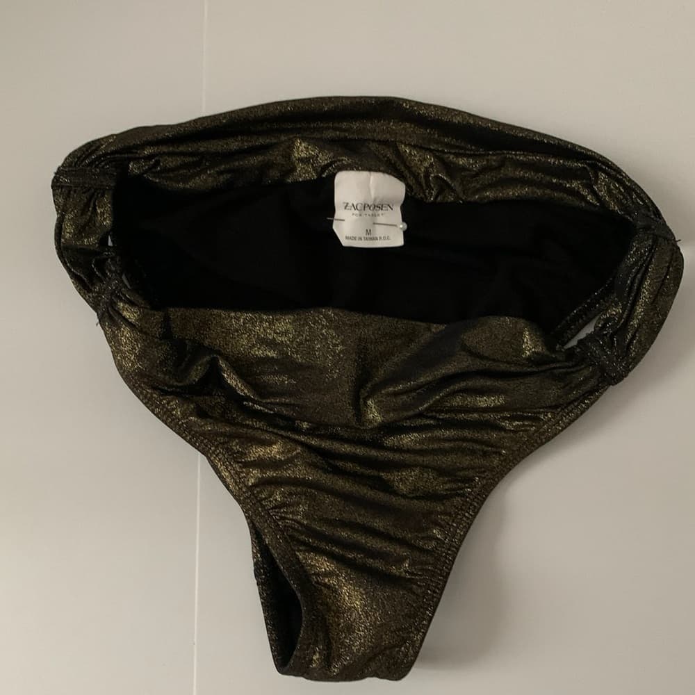 Zac Posen for Target Metallic Gold Bikini Set - Top Size XL / Bottom Size M - Thumbnail 11