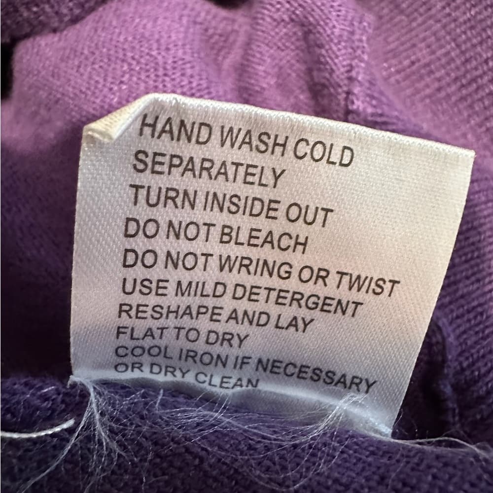 Shushu Purple Sweater Knit Top with Jewel Accent Size Small Coastal Dopamine - Thumbnail 7
