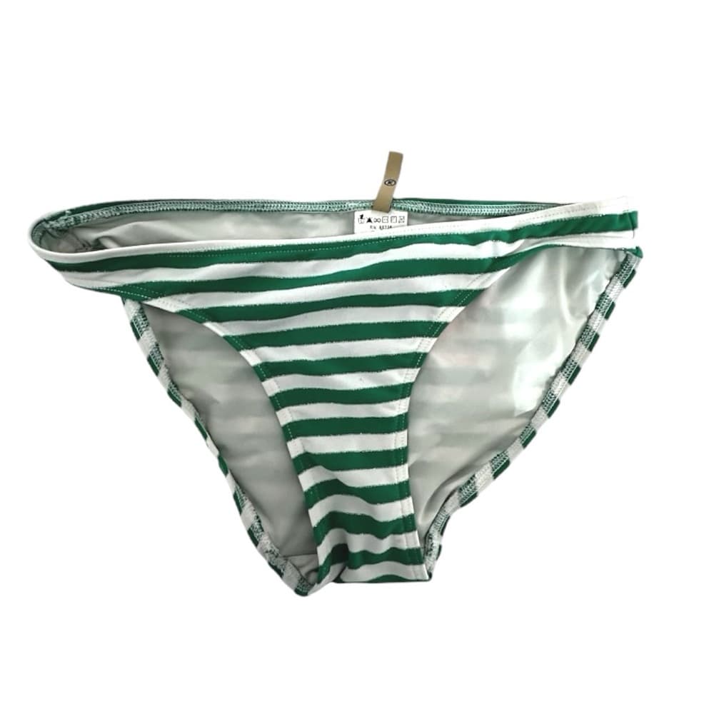Juicy Couture Green White Stripe Y2K Halter Style Bikini Set - Size Medium - Thumbnail 5