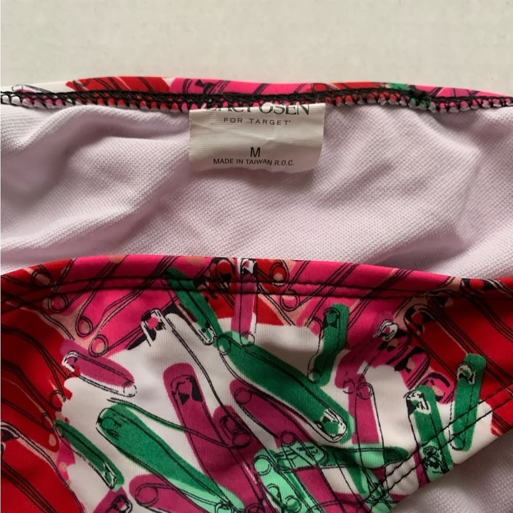 Zac Posen for Target Multi Colored Safety Pin Bikini XL Top Medium Bottom - Thumbnail 5