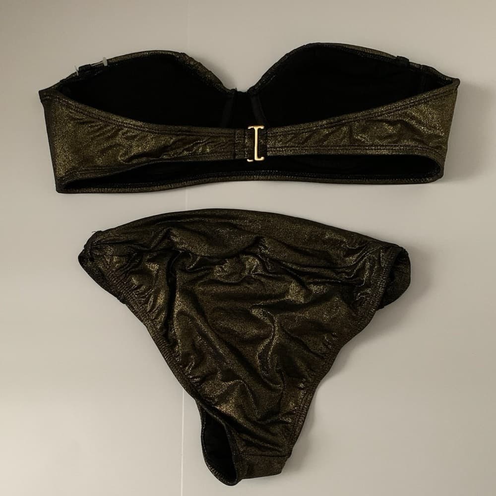 Zac Posen for Target Metallic Gold Bikini Set - Top Size XL / Bottom Size M - Thumbnail 12