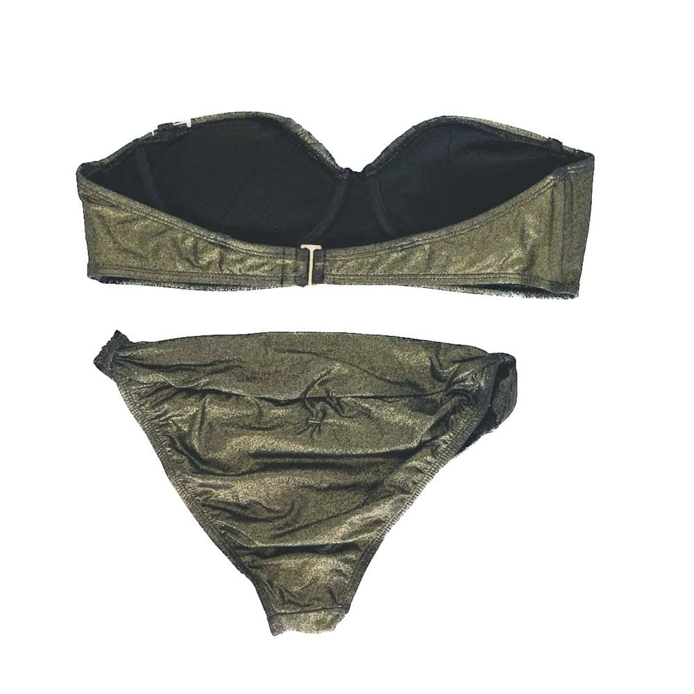 Zac Posen for Target Metallic Gold Bikini Set - Top Size XL / Bottom Size M - Thumbnail 3