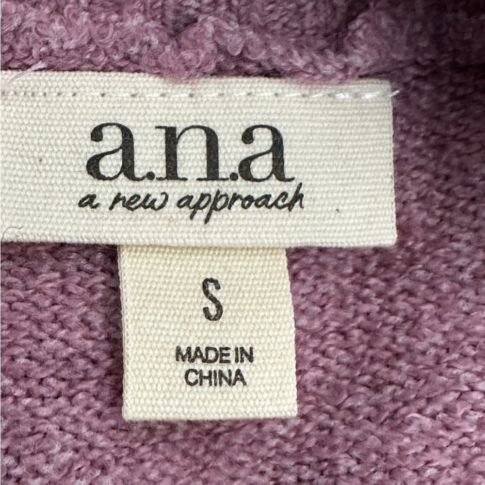 NWT a.n.a V-Neck Knit Sweater Western Rose Pink Long Sleeve Size Small Softgirl - Thumbnail 6