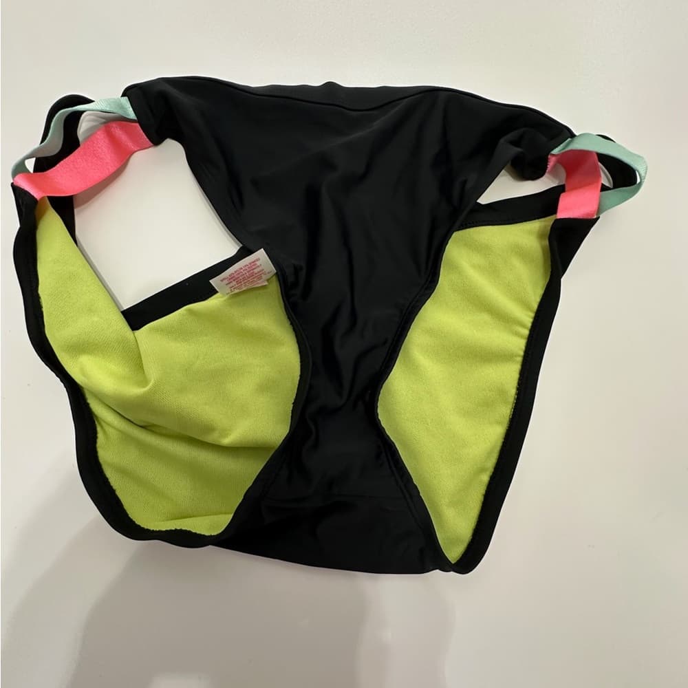 Xhilaration Black with Neon Details Bikini Swim Set - Top Large / Bottom XL - Thumbnail 5