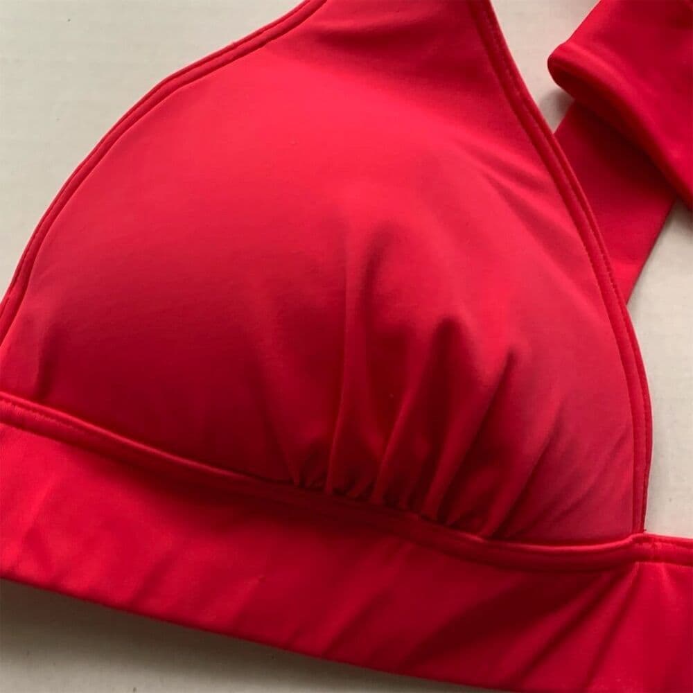 Victoria’s Secret Molded Padded Bikini Halter Tie Neck Top Only Size X-Large - Thumbnail 7