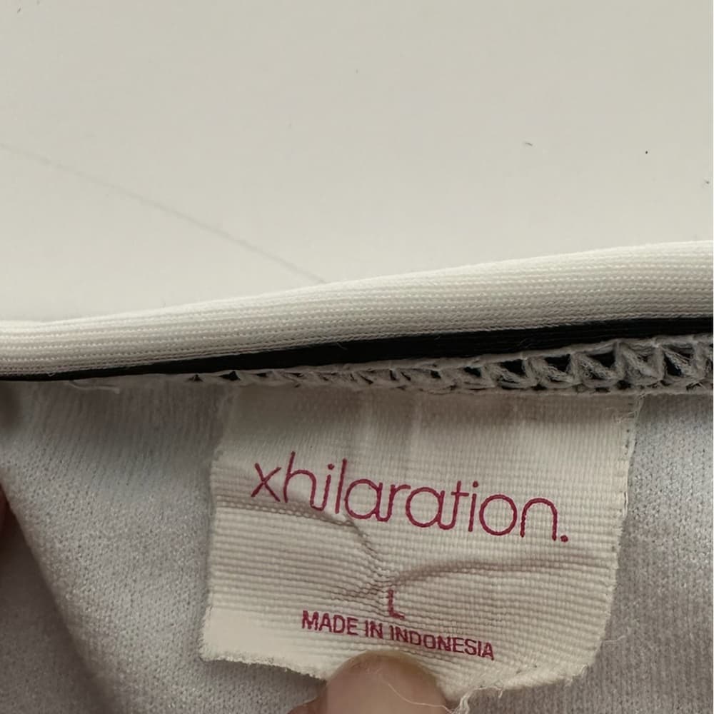 Xhilaration Tattoo Bikini Heart Black White Striped Red Bikini Top XL Bottom L - Thumbnail 12