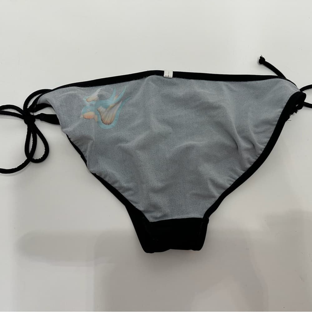 Xhilaration Classic Sailor Swallow Bird Tattoo Graphic Y2K Black Bikini XL - Thumbnail 11