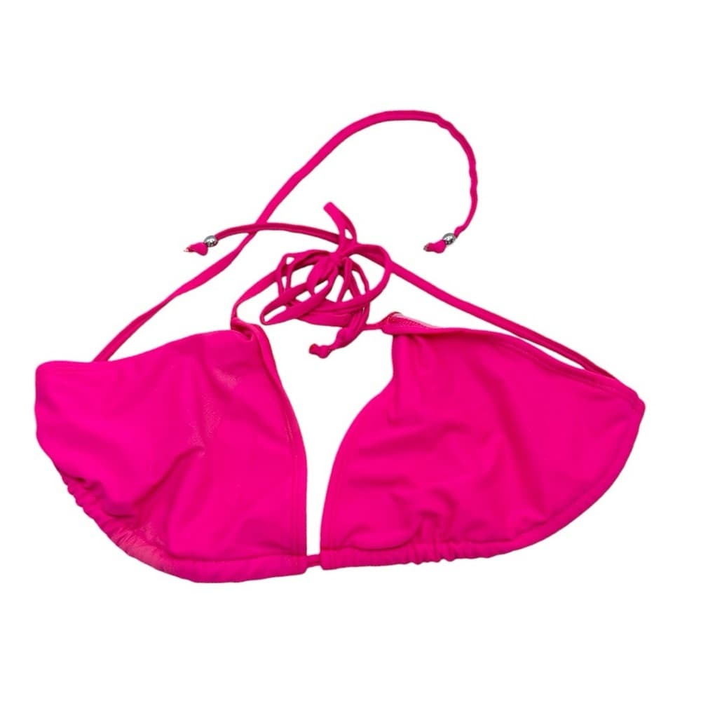 Hot Pink String Bikini Top Only - Thumbnail 8
