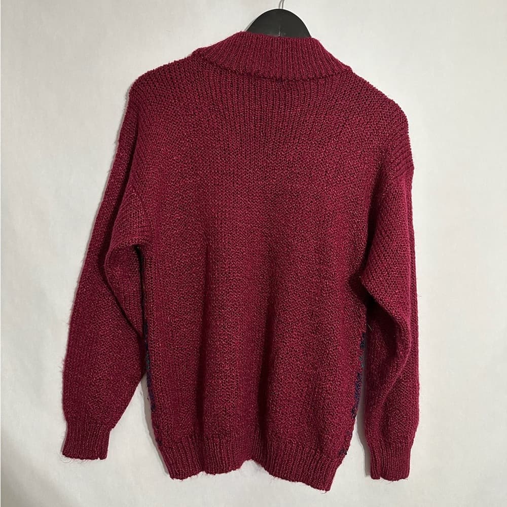 DHI Fair Isle Vintage Sweater Mockneck Size Medium 90s Art Teacher Viral TikTok - Thumbnail 3