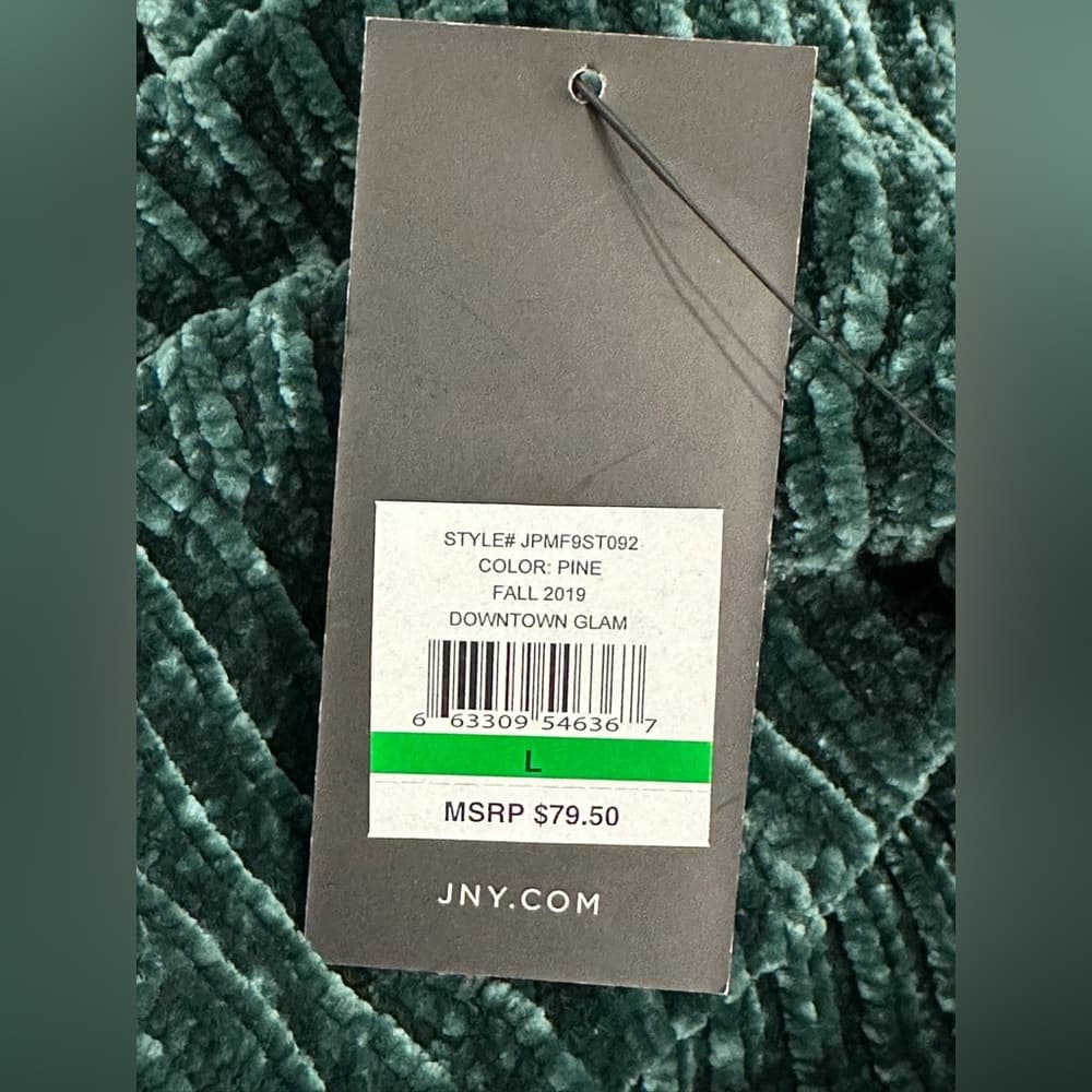 NWT Jones New York Chenille Turtleneck Sweater Pine Cozy Knit Pullover Large - Thumbnail 3