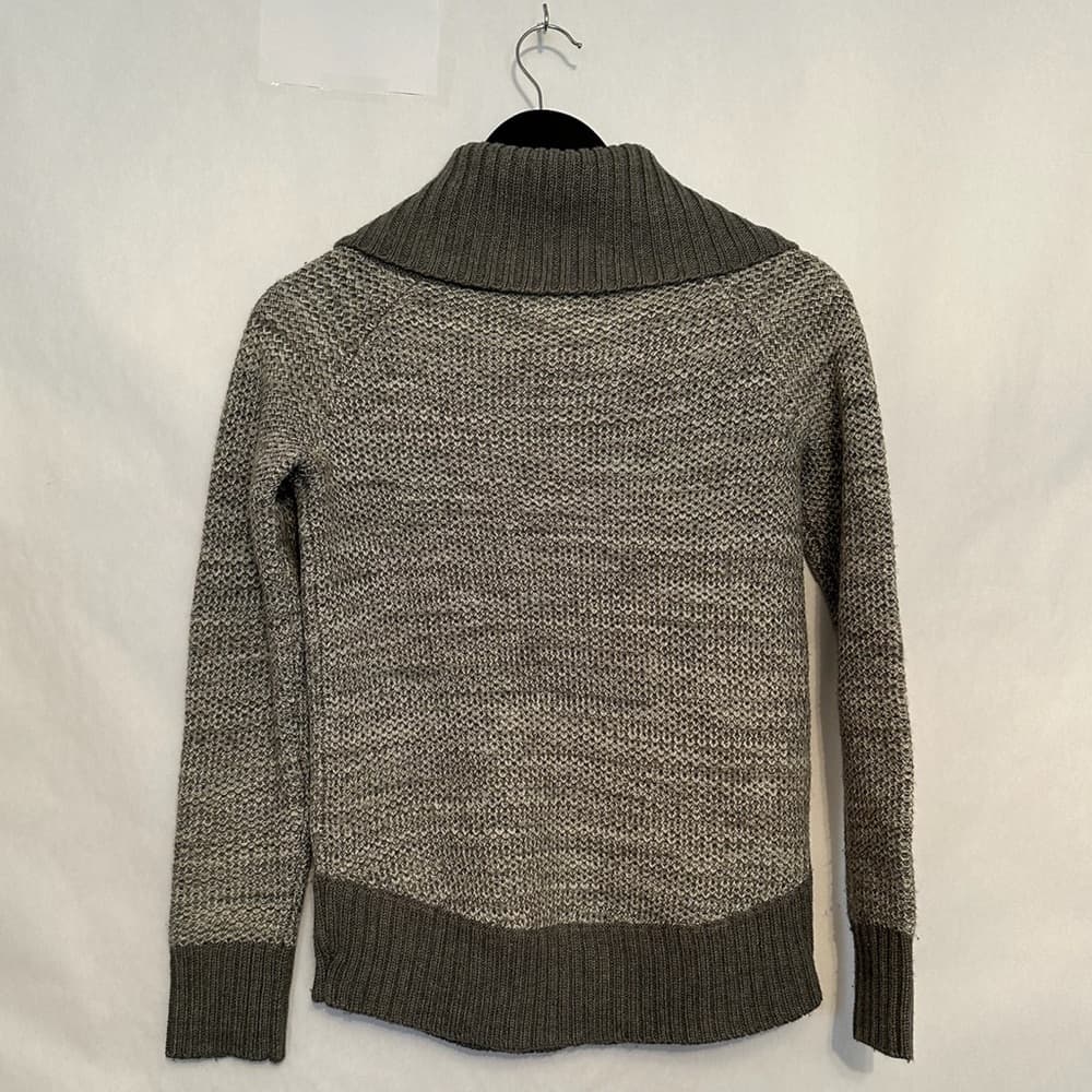 Banana Republic Sweater High Shawl Collar Italian Merino Wool Blend Size XS - Thumbnail 2