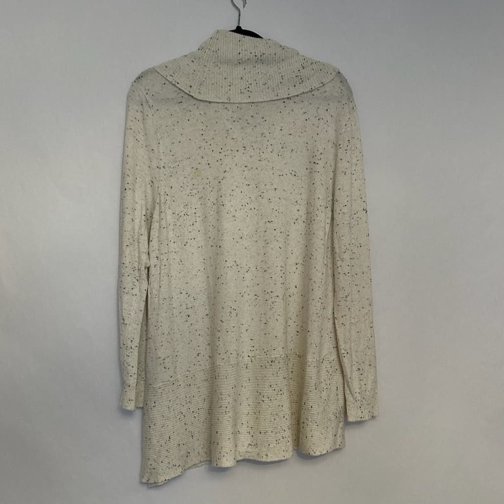 Calvin Klein Beige Speckled Wool Blend Cowl Neck Sweater Size Large - Thumbnail 3