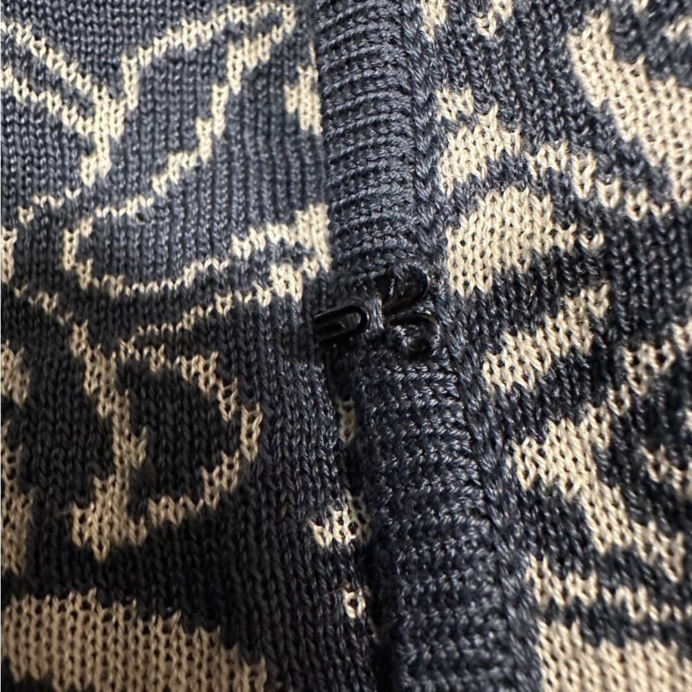 Peruvian Connection Pima Cotton Jacquard Cardigan Sweater Size Small - Thumbnail 9