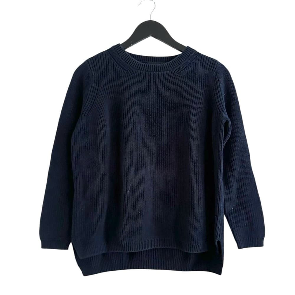 525 America Navy Blue Cotton Knit Sweater Size X-Small - Thumbnail 6