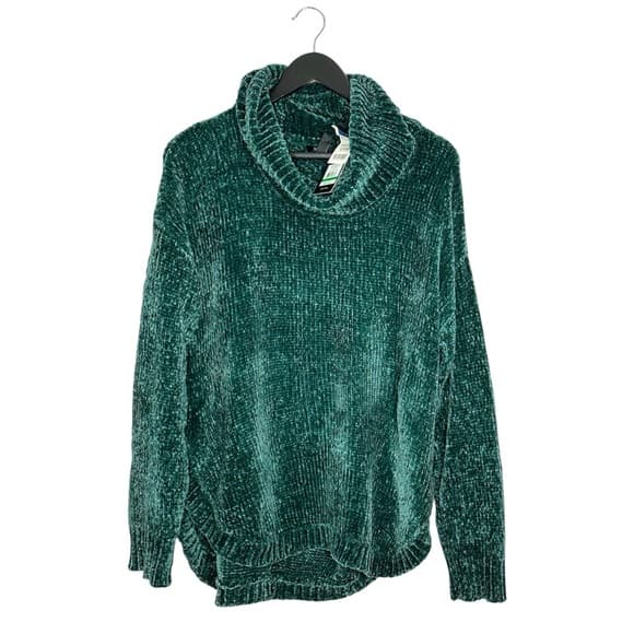 NWT Jones New York Chenille Turtleneck Sweater Pine Cozy Knit Pullover Large - Thumbnail 9