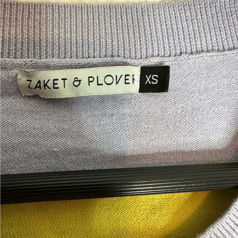 Zaket & Plover Revolve Pocket Pullover Striped Colorblock Knit Sweater Size XS - Thumbnail 2