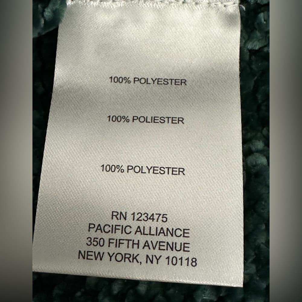 NWT Jones New York Chenille Turtleneck Sweater Pine Cozy Knit Pullover Large - Thumbnail 4