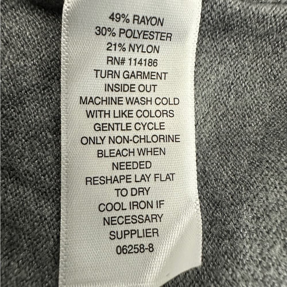 Liz Claiborne Gray Black Stripe Sweater Size XL Minimalist Classic Knit SEE NOTE - Thumbnail 9