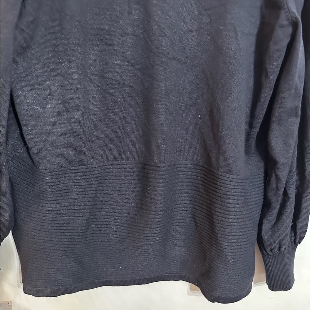 NWT Liz Claiborne Navy Open Front Textured Cardigan Sweater Size Large SEE NOTE - Thumbnail 7