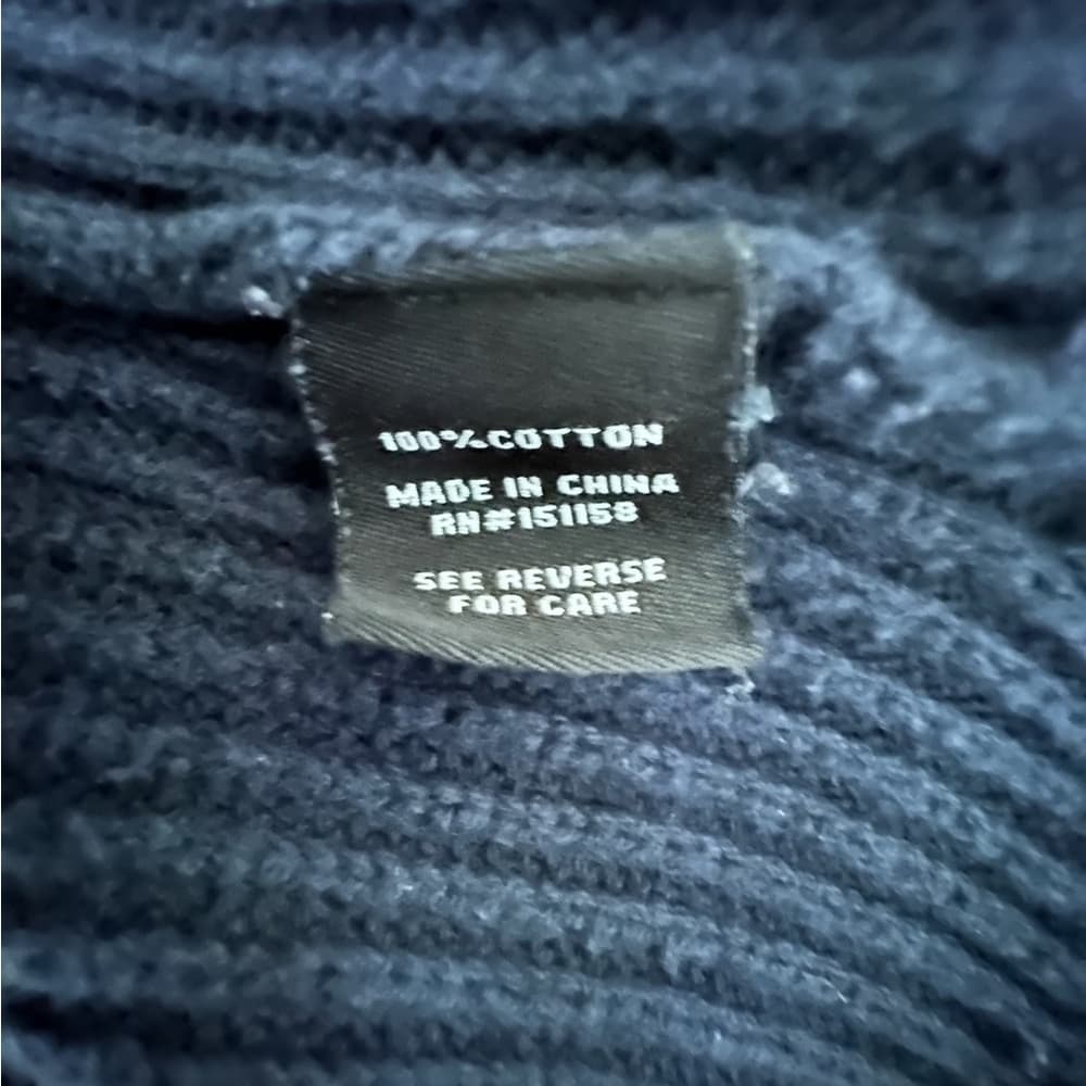 525 America Navy Blue Cotton Knit Sweater Size X-Small - Thumbnail 4