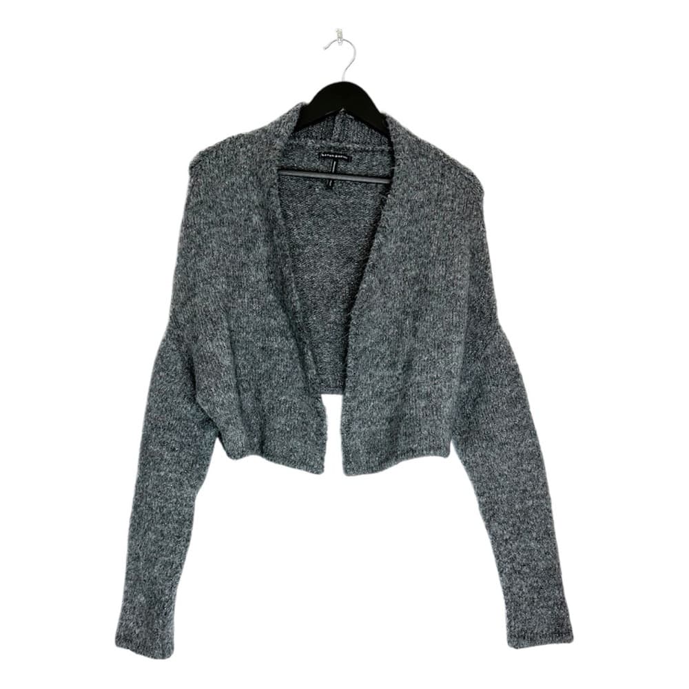 Sarah Pacini Italy Rare Mohair Blend Metallic Knit Cropped Cardigan One Size - Thumbnail 11