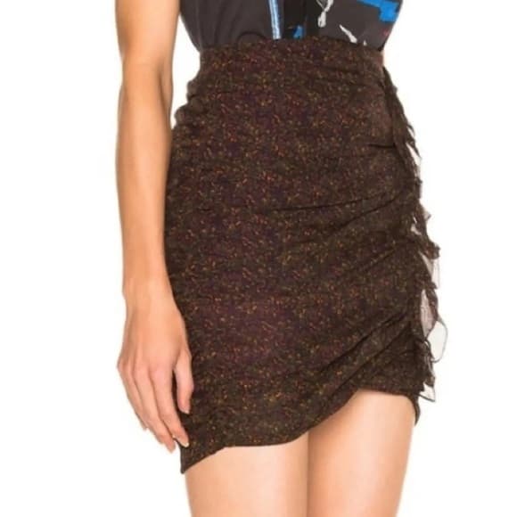 Isabel Marant Etoile Jipsom Impressionist Abstract Print Mini Skirt FR Size 38 - Thumbnail 16
