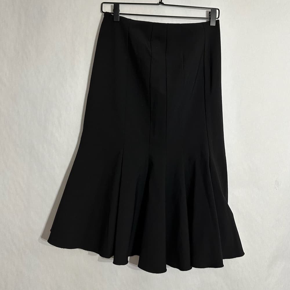 Trina Turk Black Alina Mermaid Pencil Midi Skirt Size 8 Minimalist Tailored Chic - Thumbnail 5