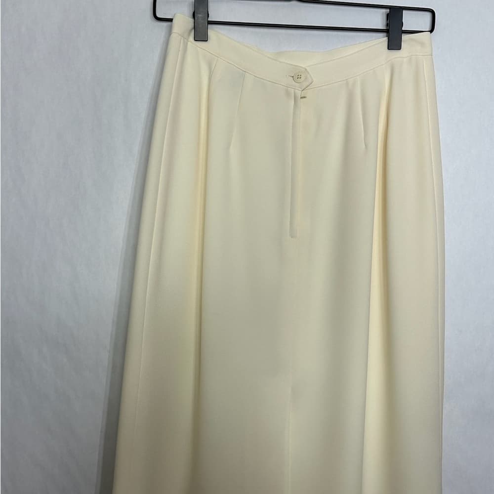 NWT Le Suit Vanilla Filigree Embroidered Blazer Skirt Suit Set Vintage Size 8 - Thumbnail 10