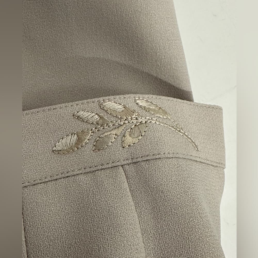 A.S.L. Studio Beige Blazer Skirt Suit Set Vintage Size 14 Formal Mother of Bride - Thumbnail 12