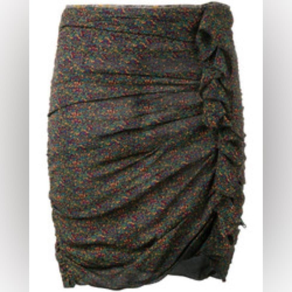 Isabel Marant Etoile Jipsom Impressionist Abstract Print Mini Skirt FR Size 38 - Thumbnail 2