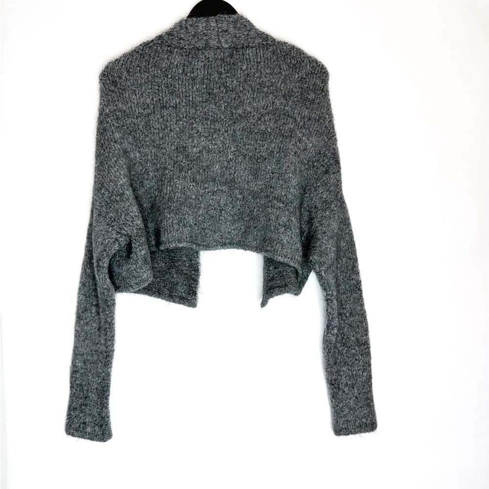 Sarah Pacini Italy Rare Mohair Blend Metallic Knit Cropped Cardigan One Size - Thumbnail 3