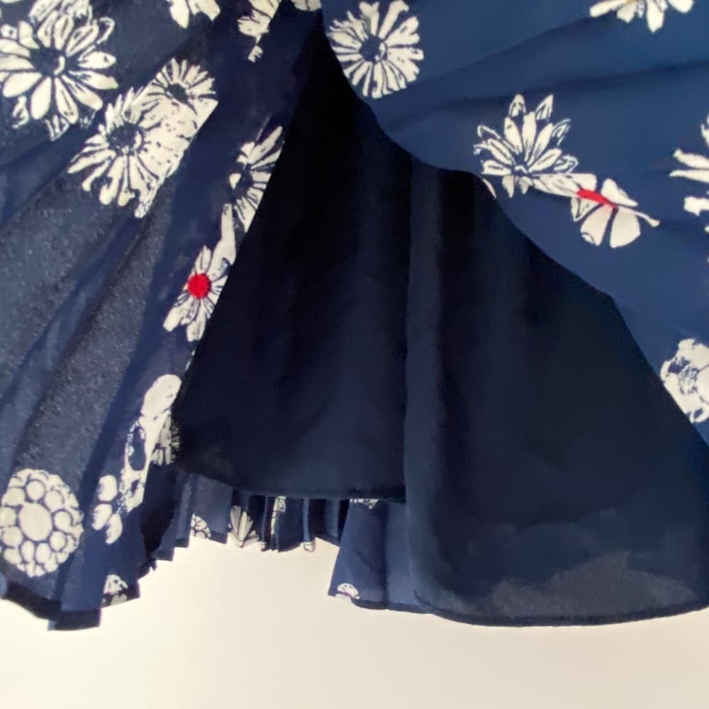 NWOT Jason Wu X Target Blue Pleated Floral Skirt Women’s Size 10 Cottagecore - Thumbnail 3
