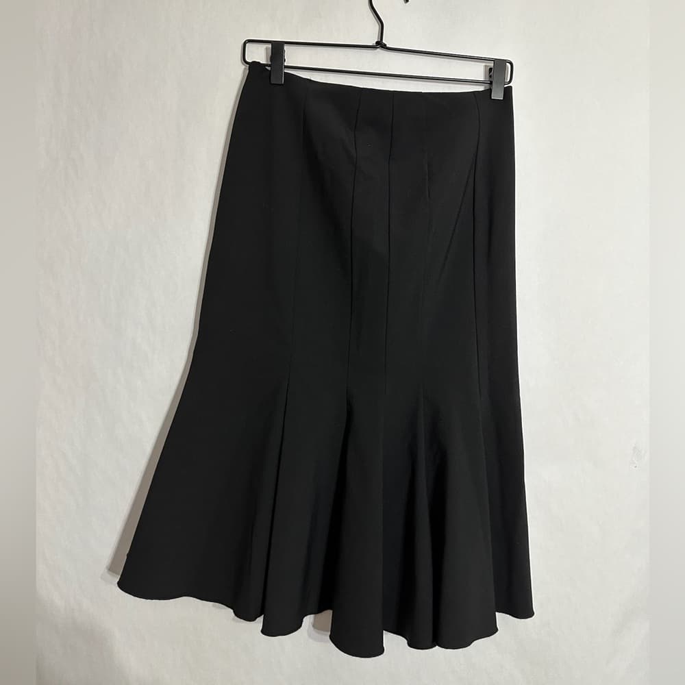 Trina Turk Black Alina Mermaid Pencil Midi Skirt Size 8 Minimalist Tailored Chic - Thumbnail 4