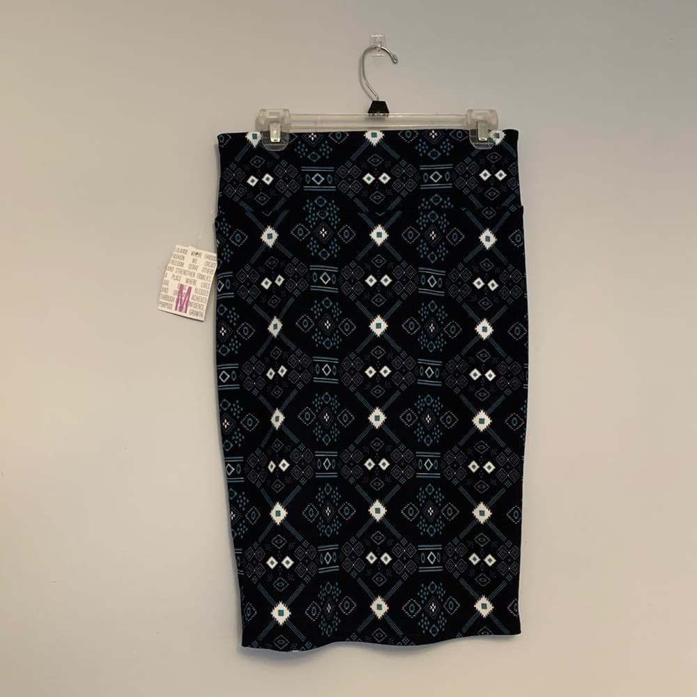 NWT LuLaRoe Cassie Pencil Skirt Geometric Tribal Print Stretch Medium (10-12) - Thumbnail 5