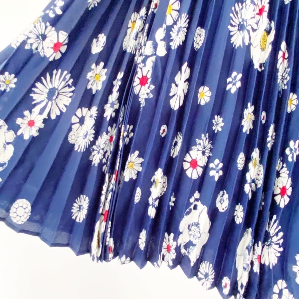 NWOT Jason Wu X Target Blue Pleated Floral Skirt Women’s Size 10 Cottagecore - Thumbnail 7