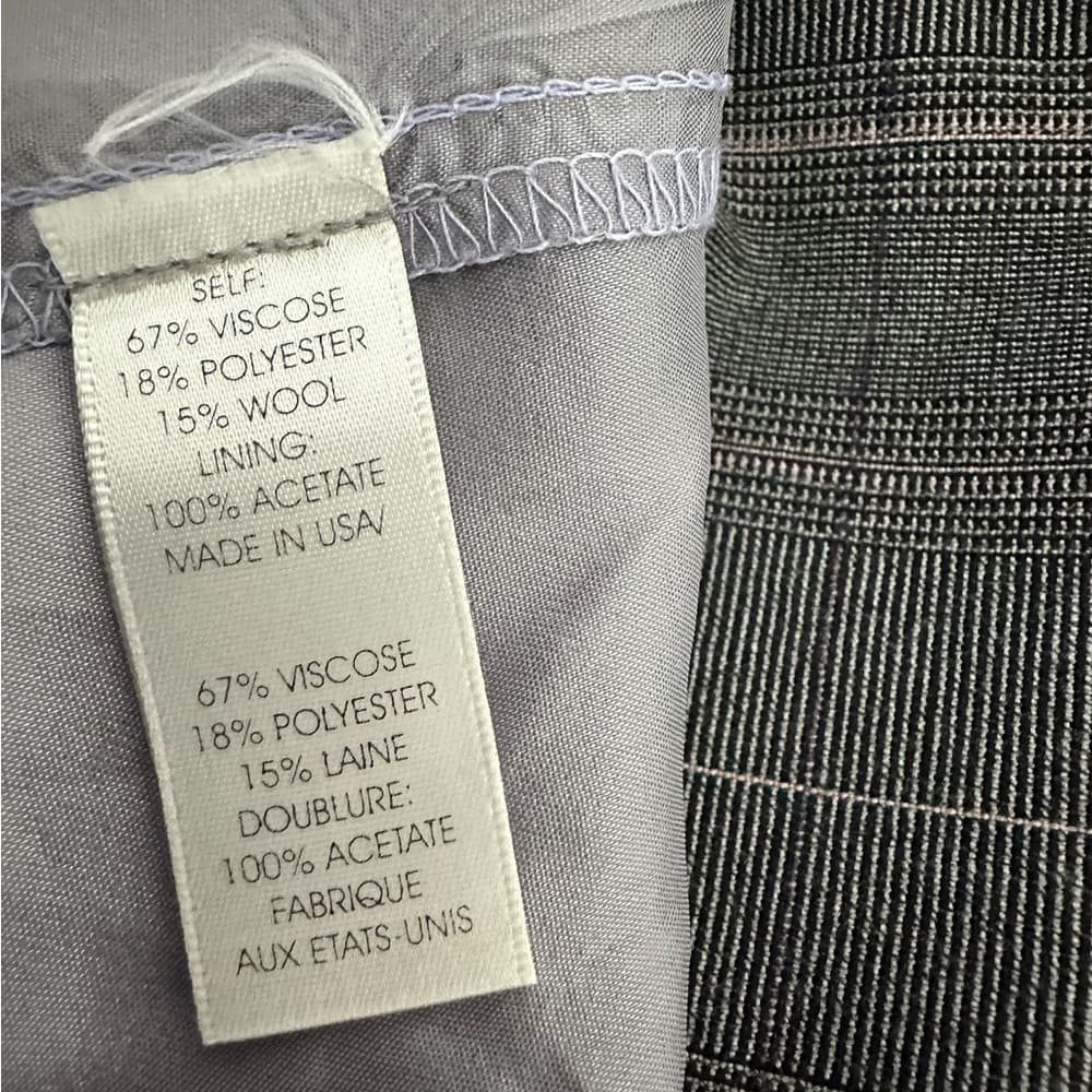 Nanette Lepore Plaid Wool Blend Asymmetrical Skirt Vintage Y2K Size 4 Academia - Thumbnail 8