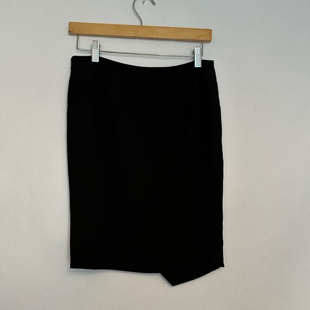 IRO Paris Brooke Draped Black Zip Ruched Side Skirt FR 38/US 6 Asymmetrical Goth - Thumbnail 6