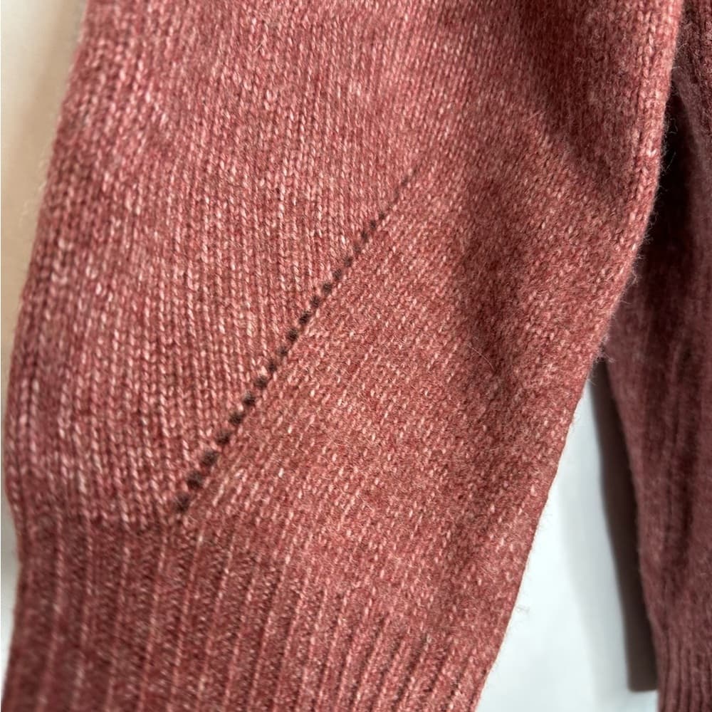 Calvin Klein Jeans Rust Color Open Front Pocket Cardigan XL Cozy Fall Sweater - Thumbnail 6