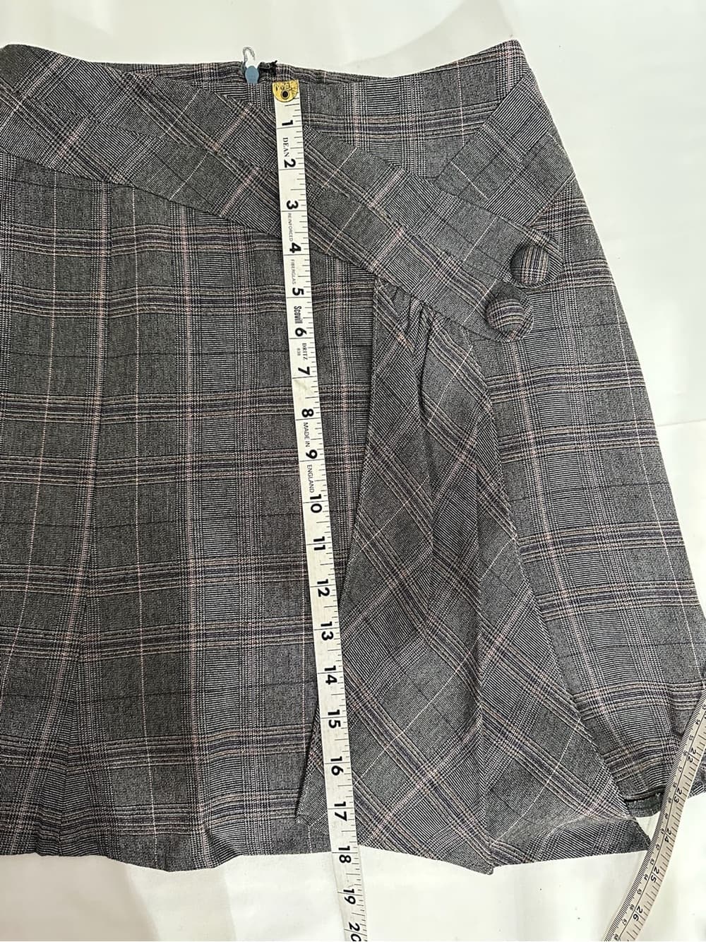 Nanette Lepore Plaid Wool Blend Asymmetrical Skirt Vintage Y2K Size 4 Academia - Thumbnail 11