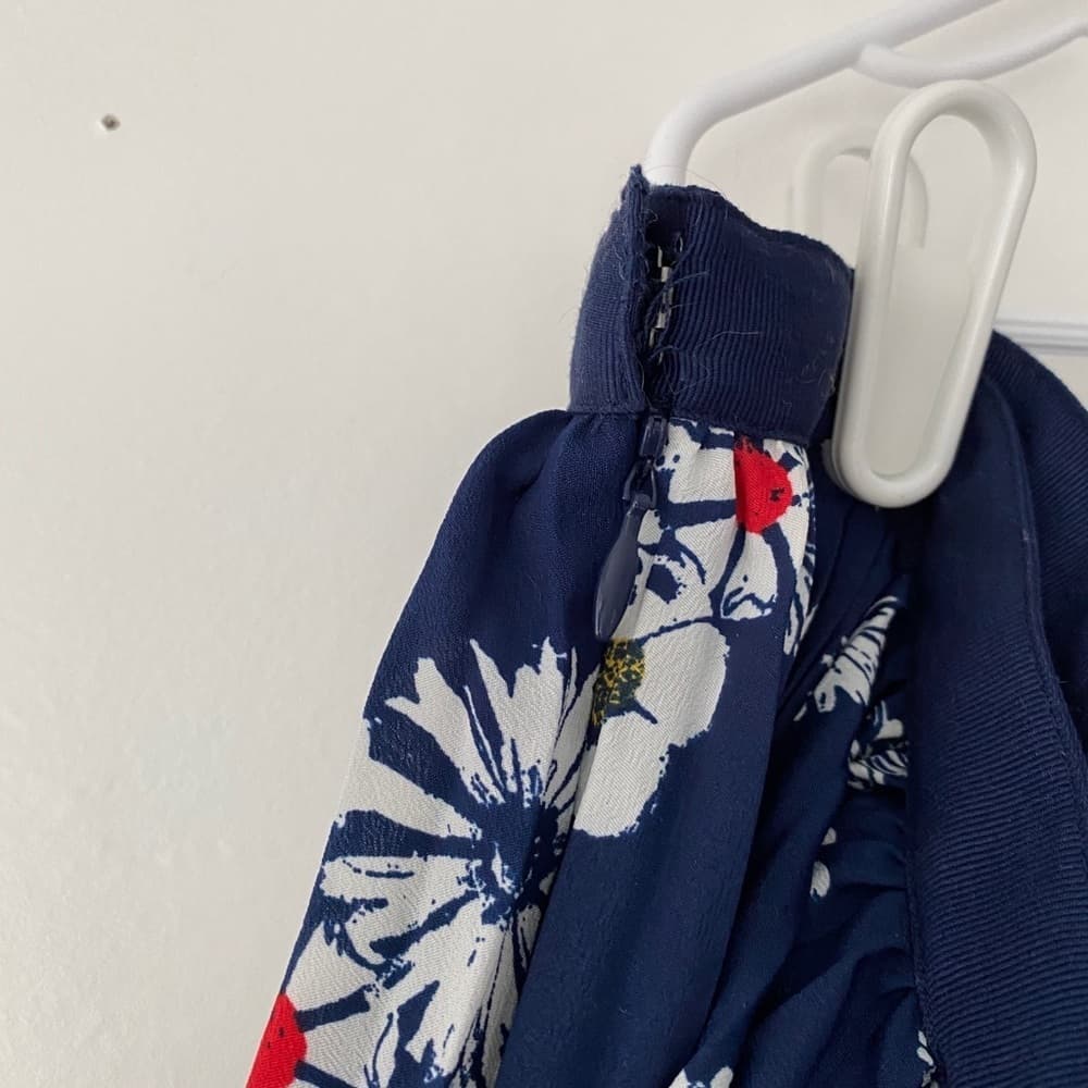 NWOT Jason Wu X Target Blue Pleated Floral Skirt Women’s Size 10 Cottagecore - Thumbnail 4