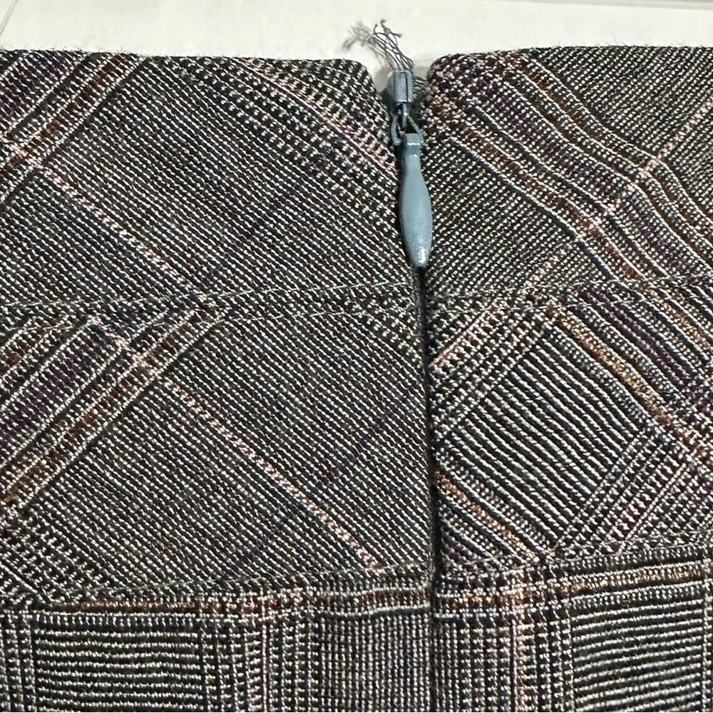 Nanette Lepore Plaid Wool Blend Asymmetrical Skirt Vintage Y2K Size 4 Academia - Thumbnail 4