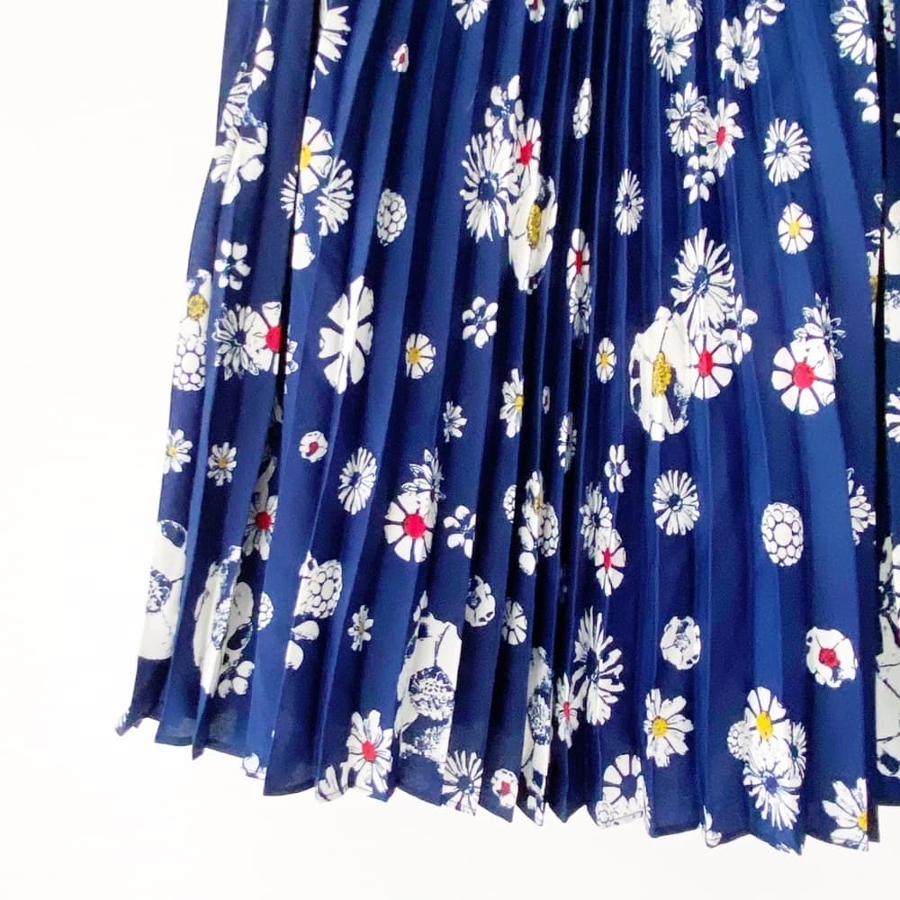 NWOT Jason Wu X Target Blue Pleated Floral Skirt Women’s Size 10 Cottagecore - Thumbnail 6